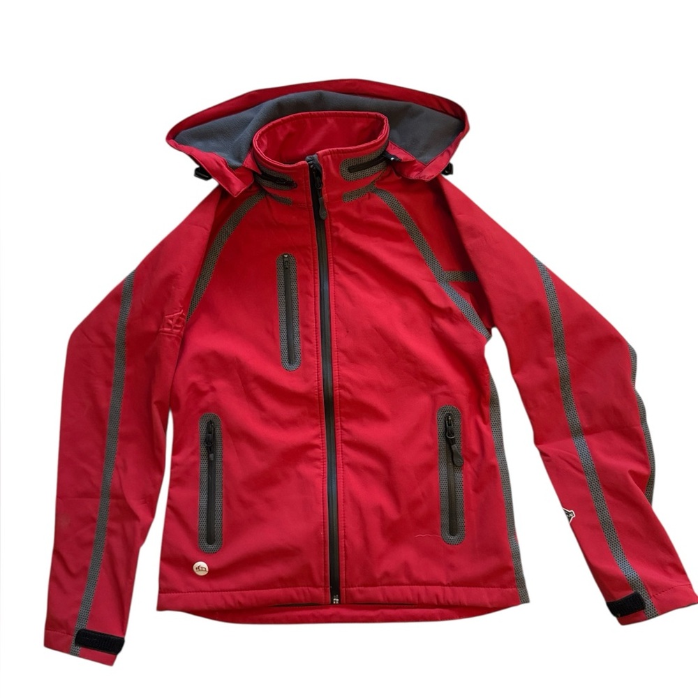 StormTech Red and Black/grey Jacket H2X extreme waterproof hooded jacket Size XS